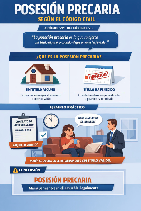 Posesión precaria: ¿qué es la posesión precaria según el artículo 911 del Código Civil?