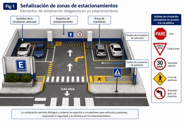 Señalización de zonas de estacionamientos: ¿qué señalización es obligatoria en los estacionamientos según la Norma A.010?