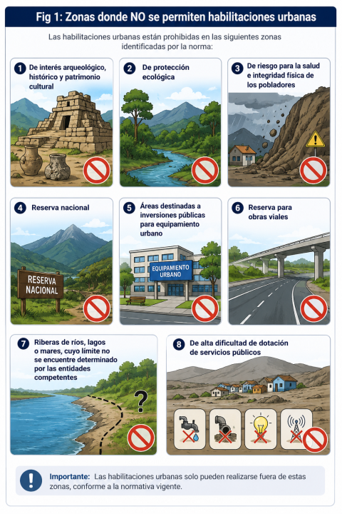 Zonas donde no se permiten habilitaciones urbanas: ¿en qué lugares está prohibido ejecutar habilitaciones urbanas?